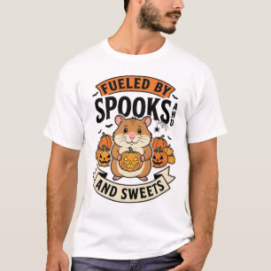 Halloween Hamster Fuelled By Spooks Funny Cute_1 T-Shirt