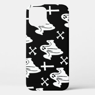Halloween Hand Drawn Pattern Background iPhone 12 Case