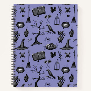 Halloween Hand-Drawn Spiral Notebook