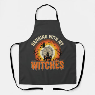 Halloween Hanging With My Witches Haunted House Apron