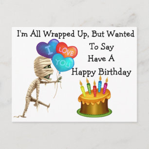 Halloween Happy Birthday Postcard