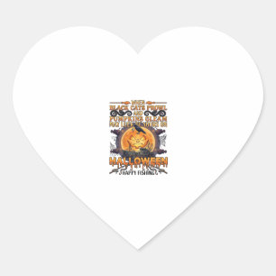 Halloween Happy Fishing Black Cats Pumpkins Crow A Heart Sticker