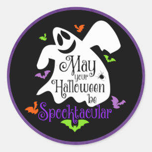 Halloween - Happy Ghost Spooktacular Classic Round Sticker