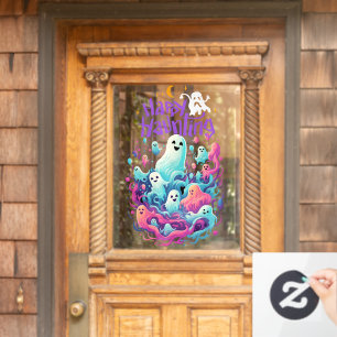 Halloween Happy Ghost Window Cling