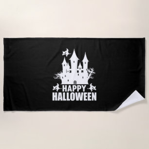 Halloween Happy Halloween Birthday Beach Towel