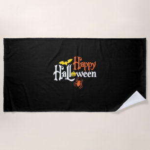 Halloween Happy Halloween Birthday Beach Towel