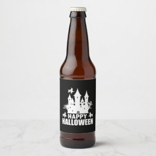 Halloween Happy Halloween Birthday Beer Bottle Label