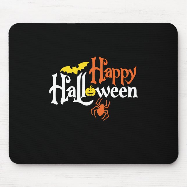 Halloween Happy Halloween Birthday Mouse Mat (Front)