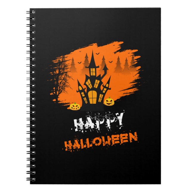 Halloween Happy Halloween Birthday Notebook (Front)
