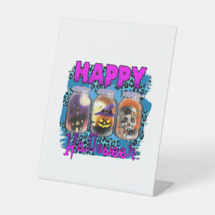 Halloween Happy Halloween Birthday Pedestal Sign