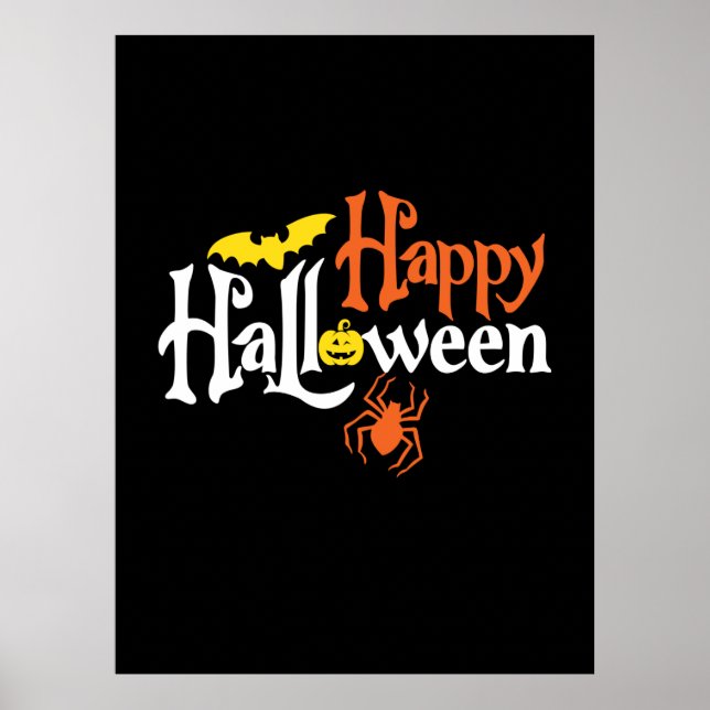 Halloween Happy Halloween Birthday Poster (Front)