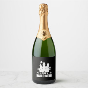 Halloween Happy Halloween Birthday Sparkling Wine Label