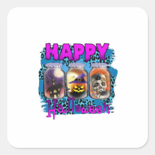 Halloween Happy Halloween Birthday Square Sticker