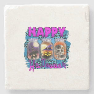 Halloween Happy Halloween Birthday Stone Coaster