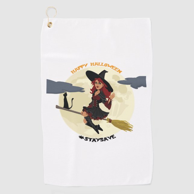 Halloween - Happy Halloween! Golf Towel (Front)