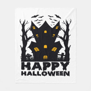 Halloween ( Happy Halloween House) Fleece Blanket