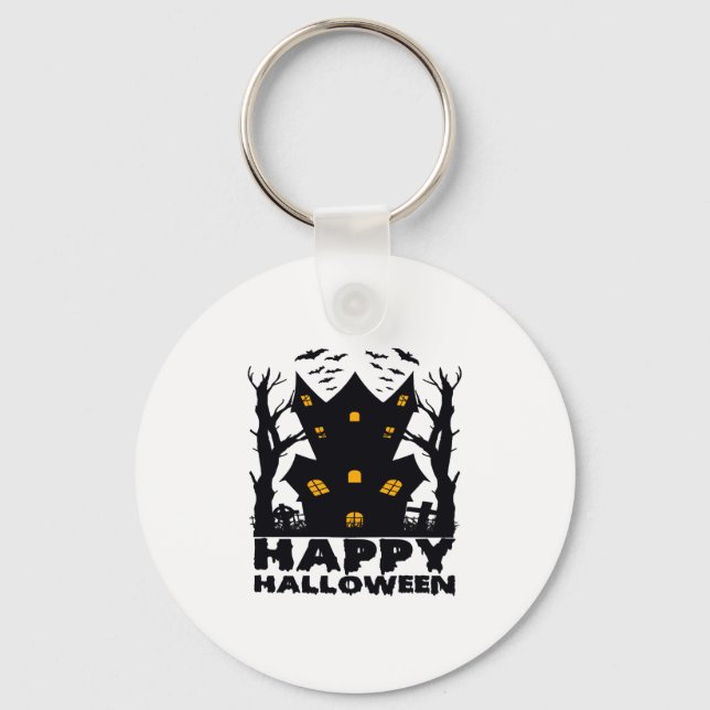 Halloween ( Happy Halloween House) Key Ring (Front)