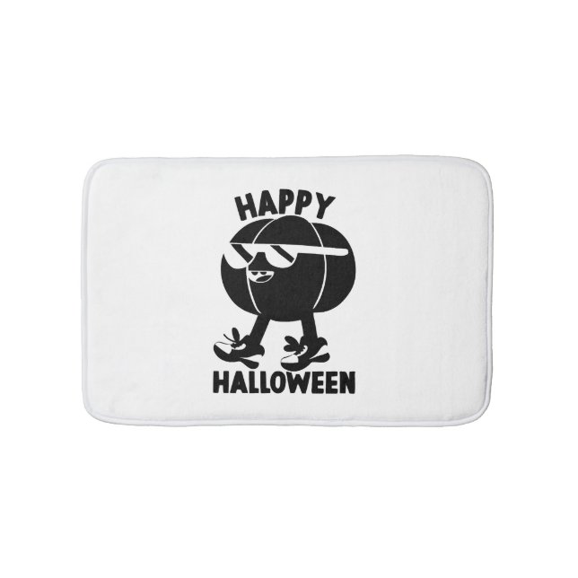Halloween Happy Halloween Pumpkin Bath Mat (Front)