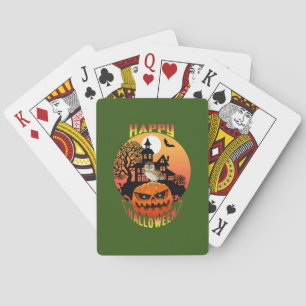 Halloween Happy Pumpkin Halloween Playing Cards