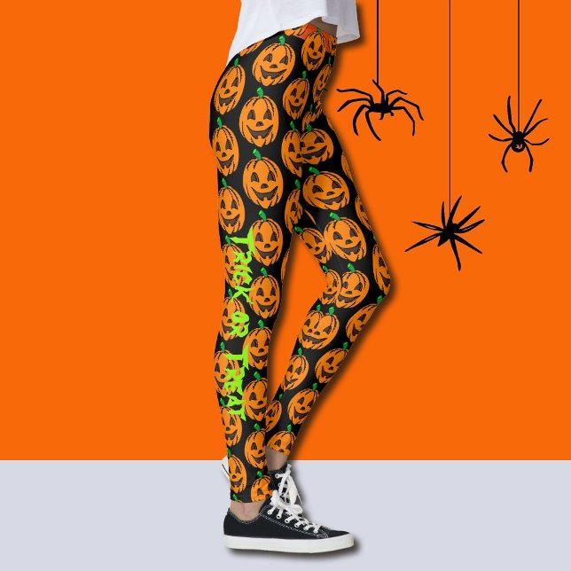 Halloween Happy Pumpkin Leggings Yoga Pants (Creator Uploaded)