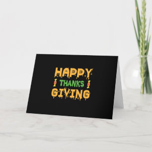 Halloween Happy Thanksgiving Birthday Holiday Card