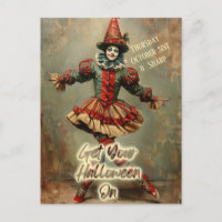 Halloween Harlequin in Costume Invite