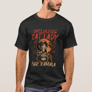 Halloween Harris 2024 Childless Cat Lady For Kamal T-Shirt