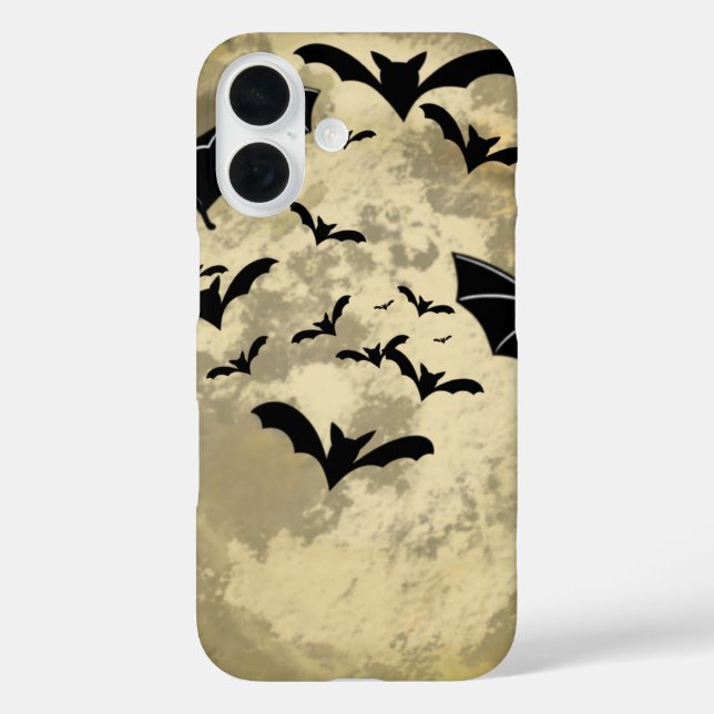Halloween Harvest Full Moon And Night Flight Bats Case-Mate iPhone Case (Back)