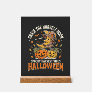 Halloween Harvest Moon Delight Acrylic Sign