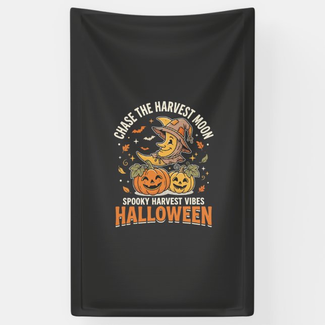 Halloween Harvest Moon Delight Banner (Vertical)