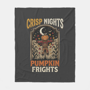 Halloween Harvest Pumpkin Frights Fleece Blanket