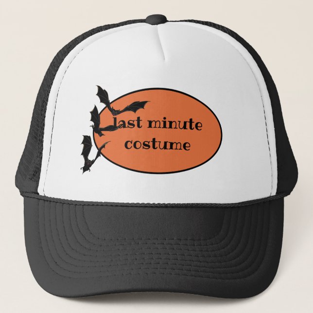 Halloween Hat-Last Minute Costume Trucker Hat (Front)