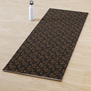 Halloween Hats Pumpkins Ditzy Pattern   Yoga Mat