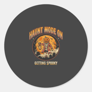Halloween Haunt Mode Classic Round Sticker