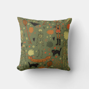 Halloween Haunt: Spooky Vintage Mix Cushion