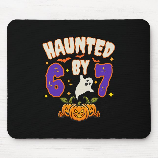 Halloween Haunted 67 Number 67 Six Seven Meme Funn Mouse Mat (Front)
