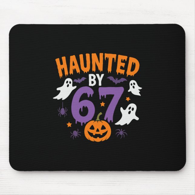 Halloween Haunted 67 Six Seven Meme 1 (16)  Mouse Mat (Front)