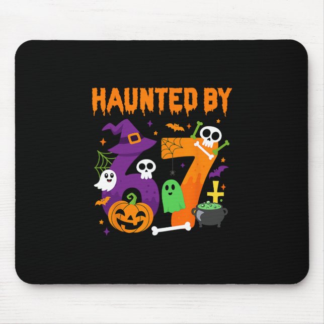 Halloween Haunted 67 Six Seven Meme 1 (17)  Mouse Mat (Front)