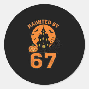 Halloween Haunted 67 Six Seven Meme 1 (1) Classic Round Sticker