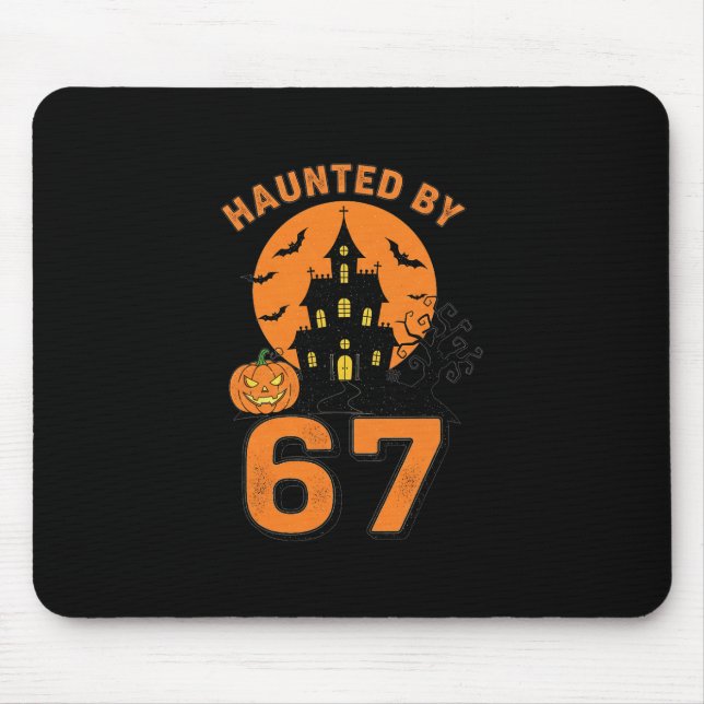 Halloween Haunted 67 Six Seven Meme 1 (1)  Mouse Mat (Front)