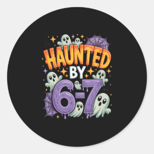 Halloween Haunted 67 Six Seven Meme 1 (25)  Classic Round Sticker