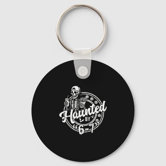 Halloween Haunted 67 Six Seven Meme 1 (2)  Key Ring (Front)