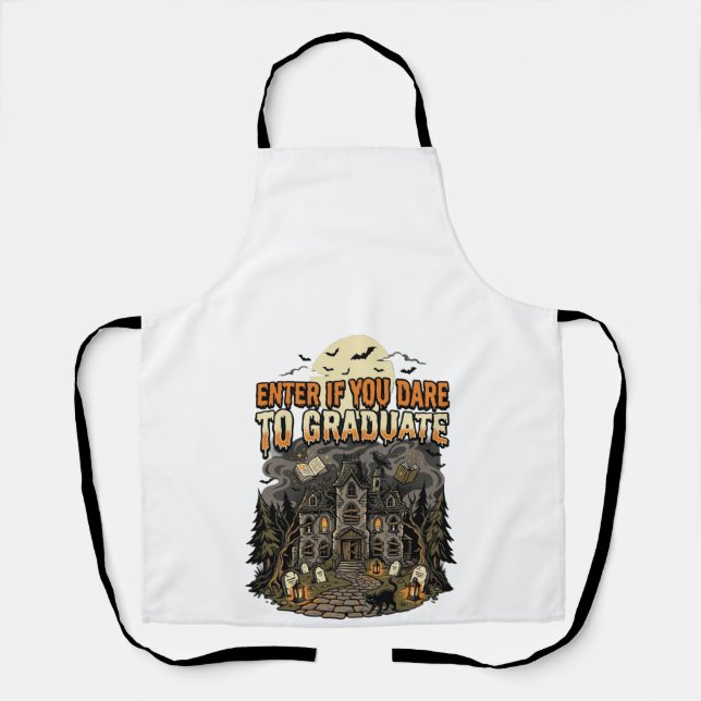 Halloween Haunted Academy Night Apron (Front)