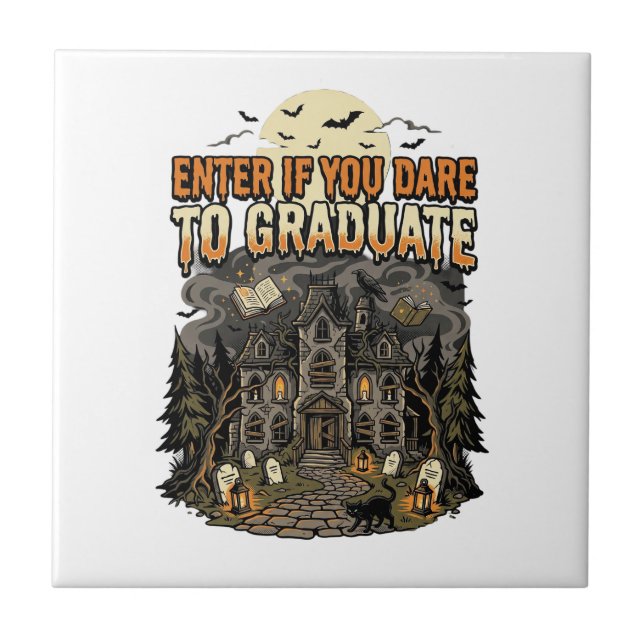 Halloween Haunted Academy Night Tile (Front)