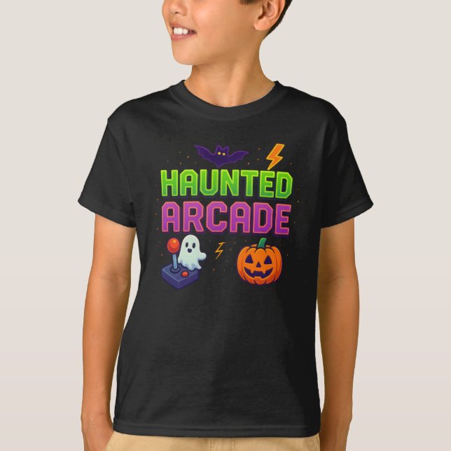 Halloween Haunted Arcade Clothes Unisex Cute T-Shirt (Front)