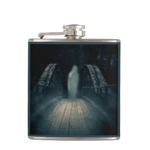 Halloween - Haunted Bridge 4 Hip Flask