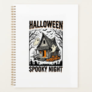 Halloween Haunted Cabin Scary Night Vintage Art Planner