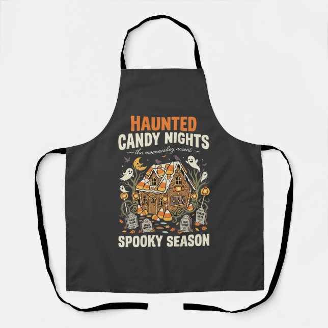Halloween Haunted Candy Night (2) Apron (Front)