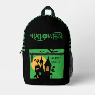 Halloween Haunted Castle , Scary Printed Backpack