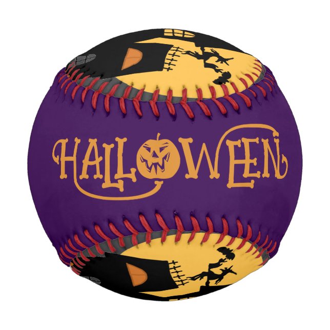 Halloween Haunted Castle , Scary, Spooky  Baseball (Back)
